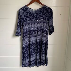 Babydoll mini dress w/ half sleeve